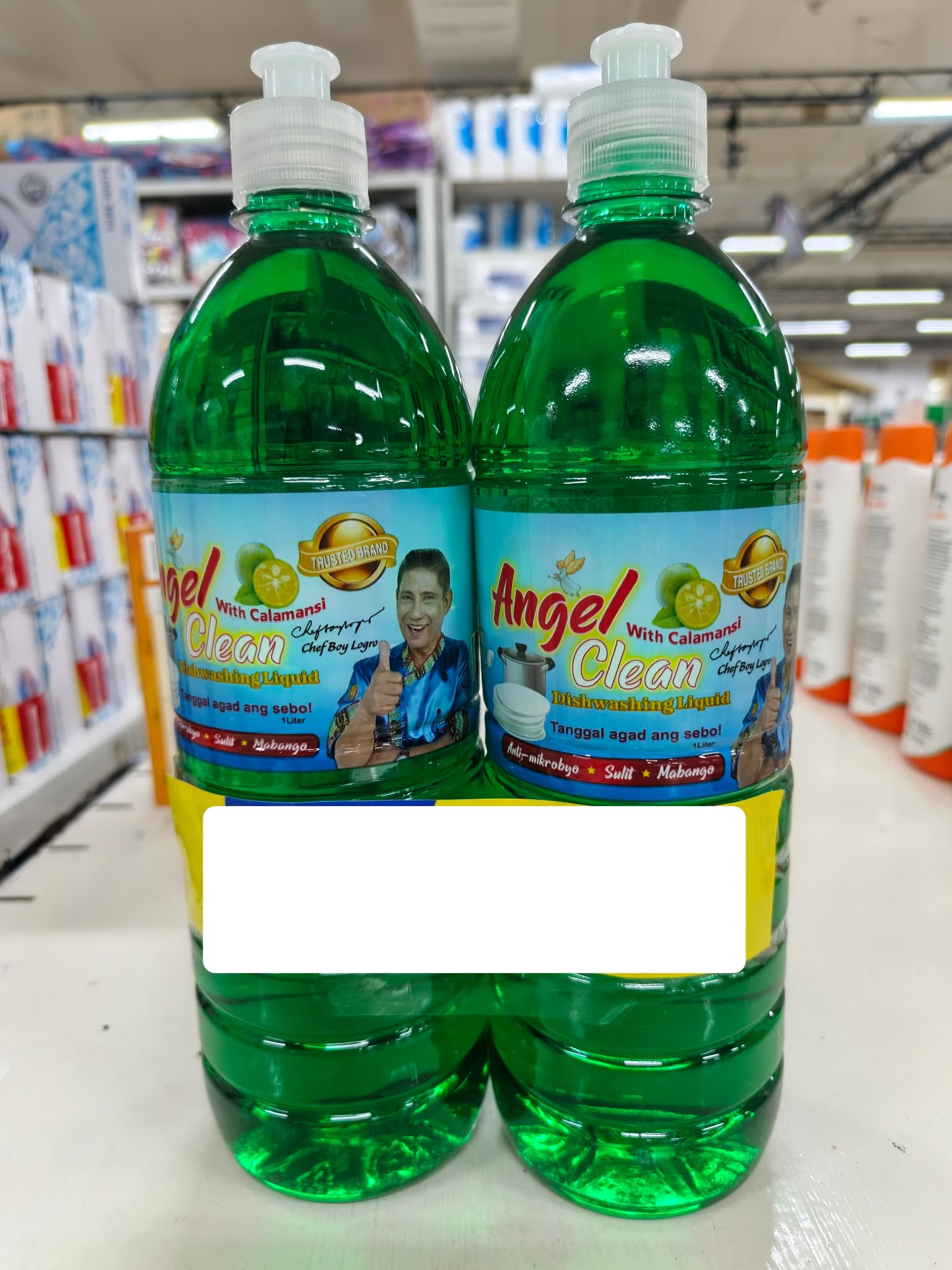 Angel Clean with Calamansi Dishwashing Liquid Twin Pack (2 Bottles x 1L)