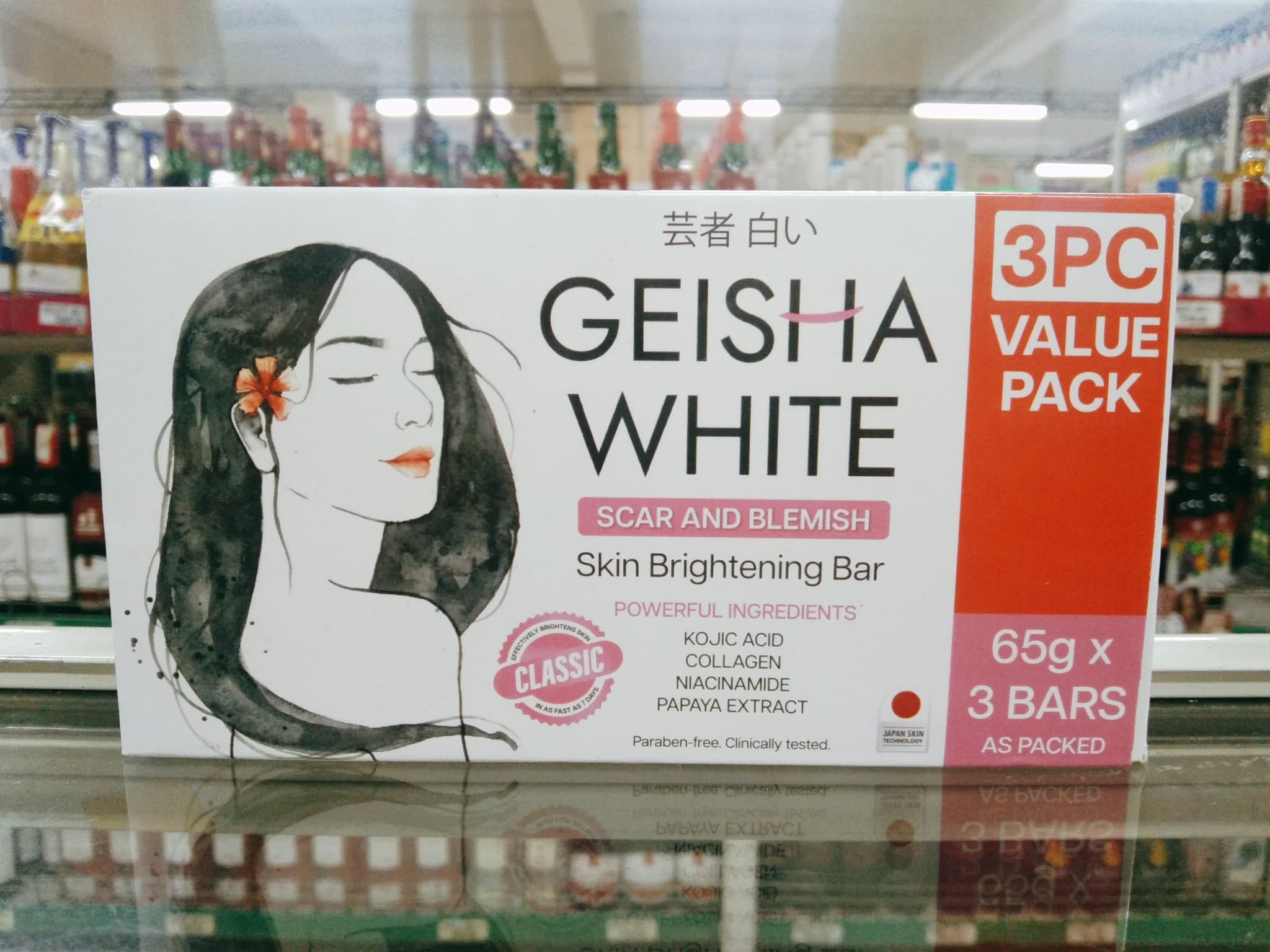 Geisha White Classic Scar and Blemish Skin Brightening Bar (2 Bars x 65g)
