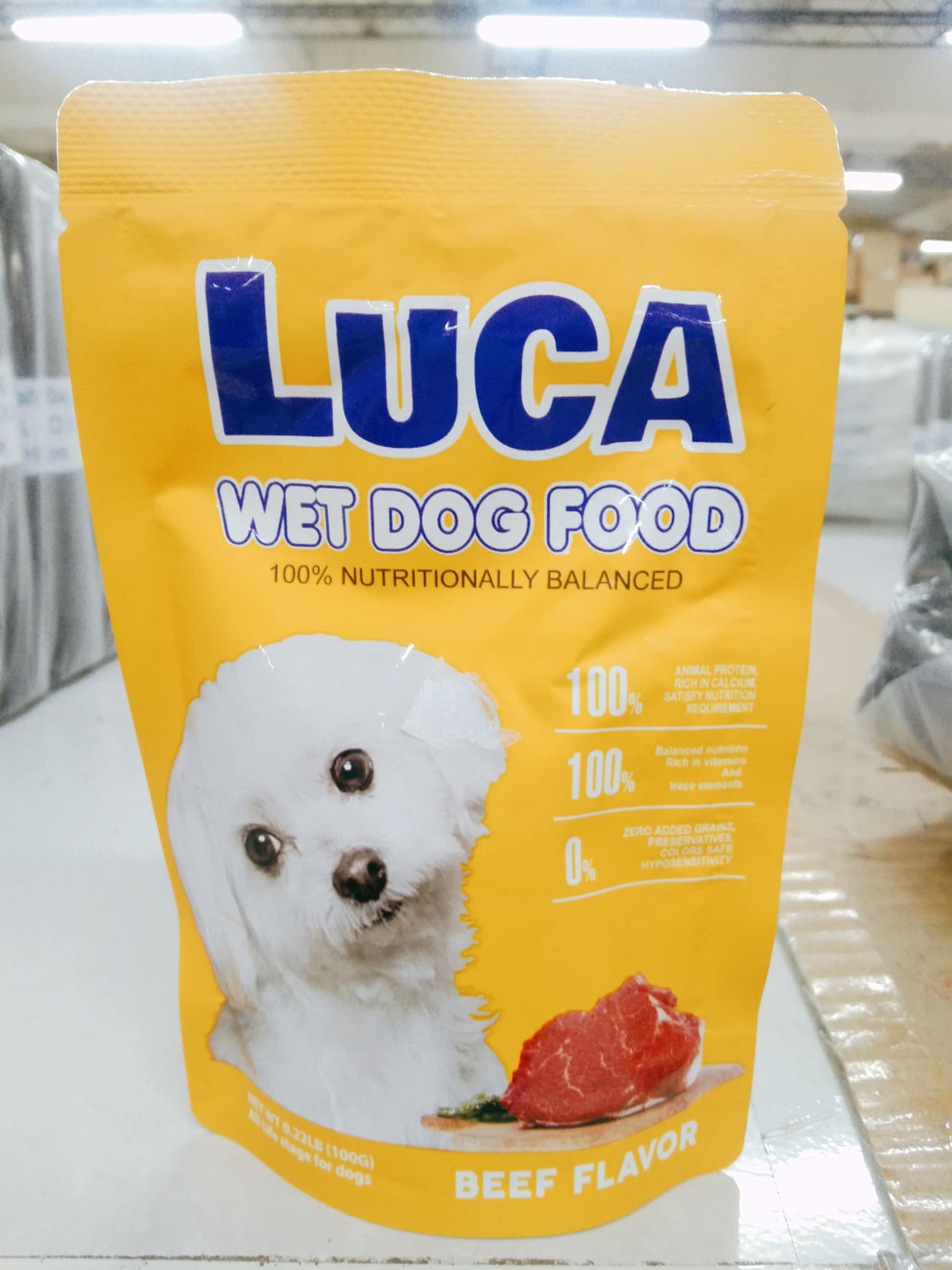Luca Wet Dog Food Beef Flavor 100g