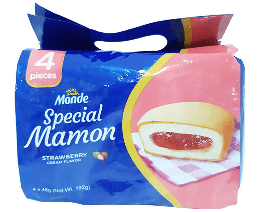 Monde Special Mamon Strawberry Cream Flavor (4 Packs x 48g) 192g