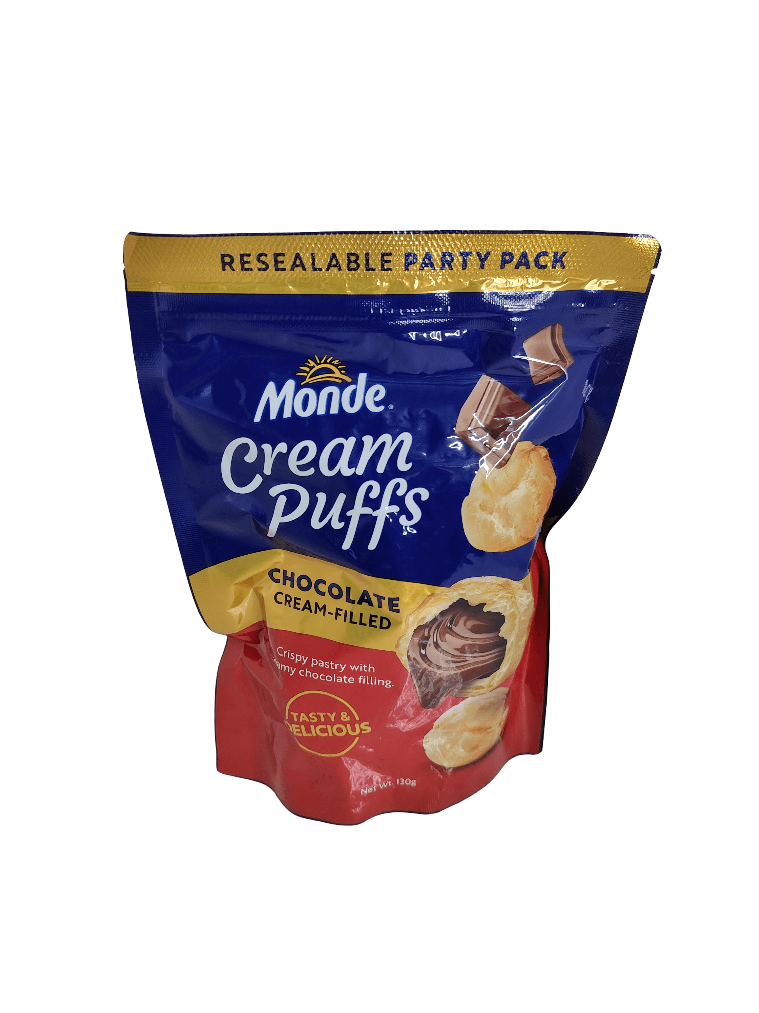 Monde Cream Puffs Chocolate Cream-Filled 130g