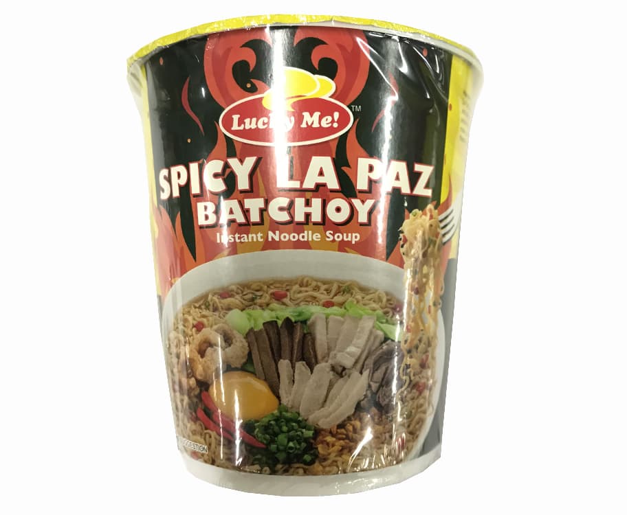 Lucky Me! Spicy La Paz Batchoy Spicy Pork Flavor with Chicharon & Garlic Bits Instant Noodle Soup 70g