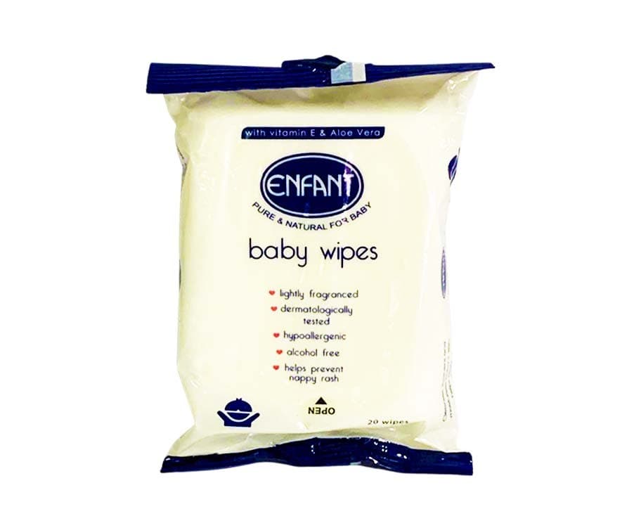 Enfant Baby Wipes with Vitamin E & Aloe Vera 20 Wipes