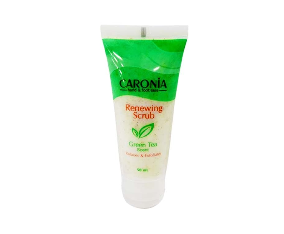 Caronia Hand & Foot Care Renewing Scrub Green Tea Scent 50mL