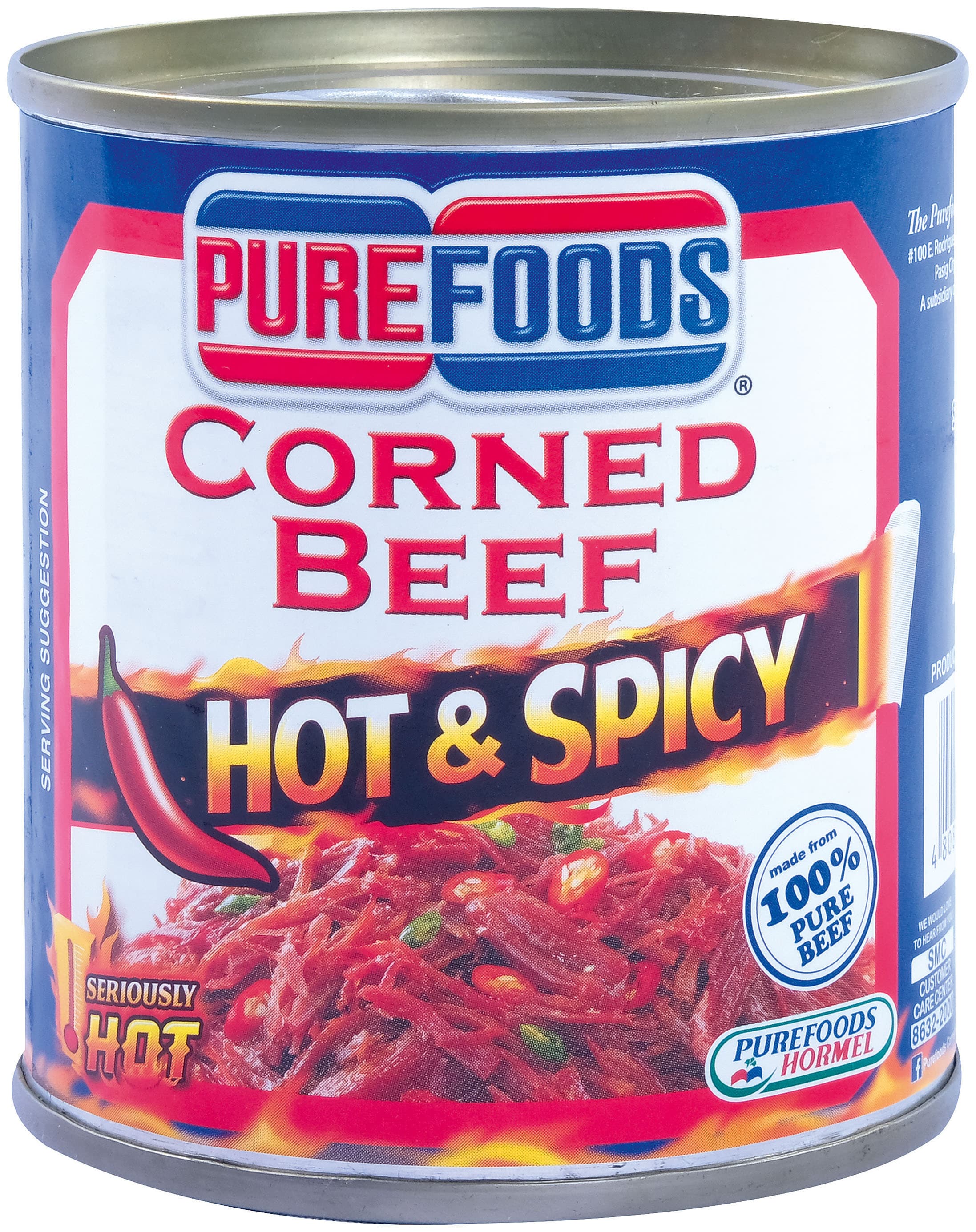 Purefoods Corned Beef Hot & Spicy 210g