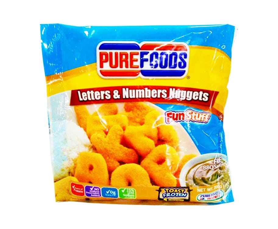 Purefoods Fun Stuff Letters & Numbers Nuggets with Free BBQ Sauce 200g