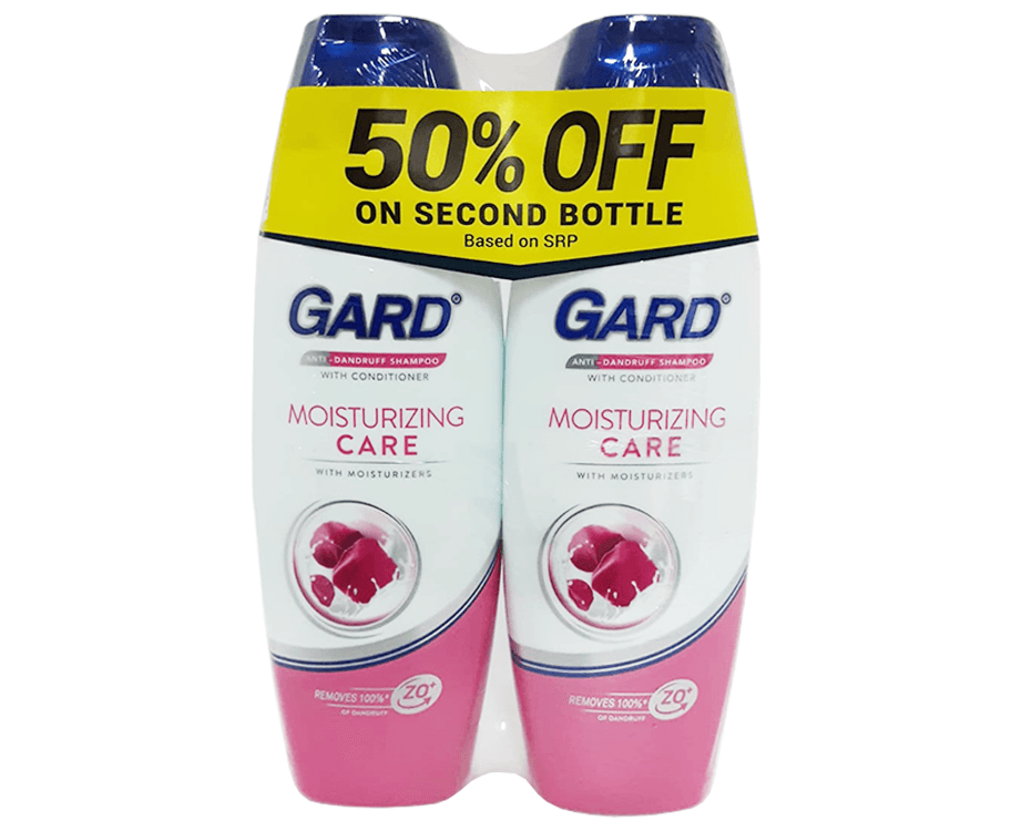 Gard Anti-Dandruff Shampoo With Conditioner Moisturizing Care With Moisturizers (2 Packs x 180mL)
