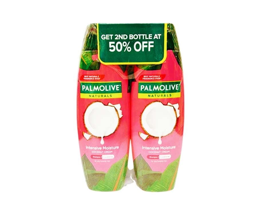 Palmolive Naturals Intensive Moisture Coconut Cream Shampoo & Conditioner Coconut Cream (2 Packs x 180mL)