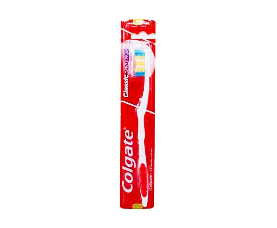 Colgate Classic Deep Clean Medium Toothbrush Red 1 Piece