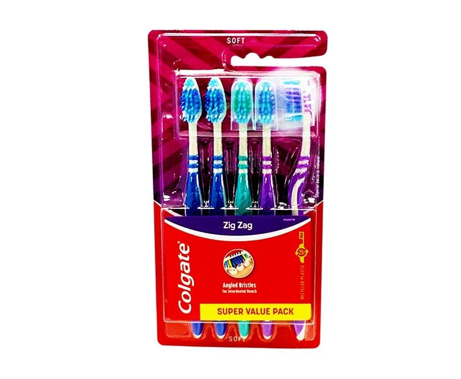 Colgate Zig Zag Angled Bristles Soft Super Value Pack 5 Pieces
