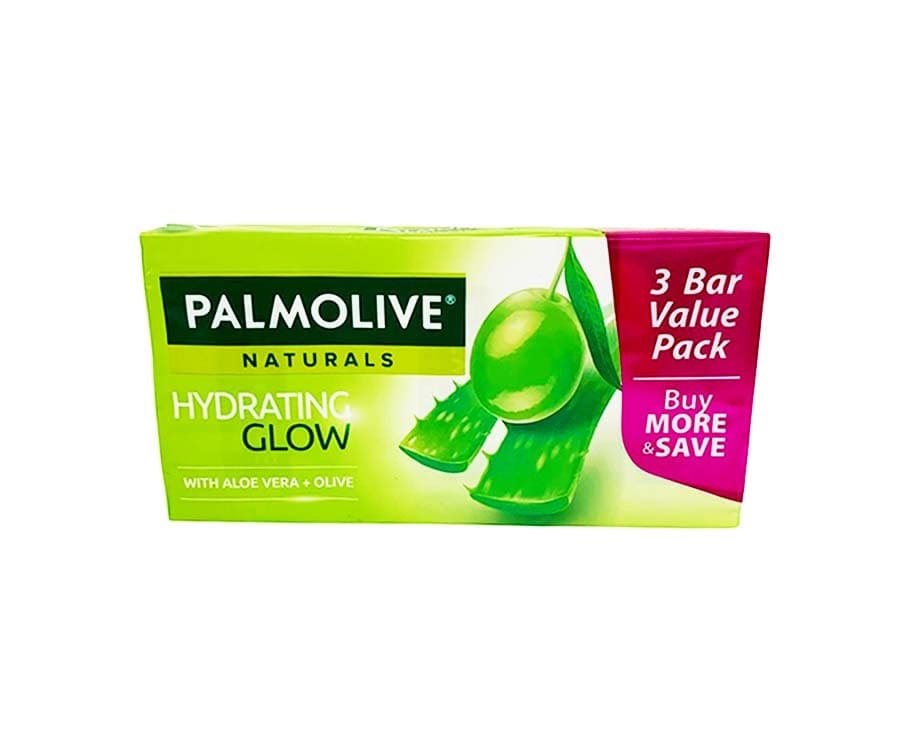 Palmolive Naturals Hydrating Glow with Aloe Vera + Olive Value Pack (3 Packs x 80g)