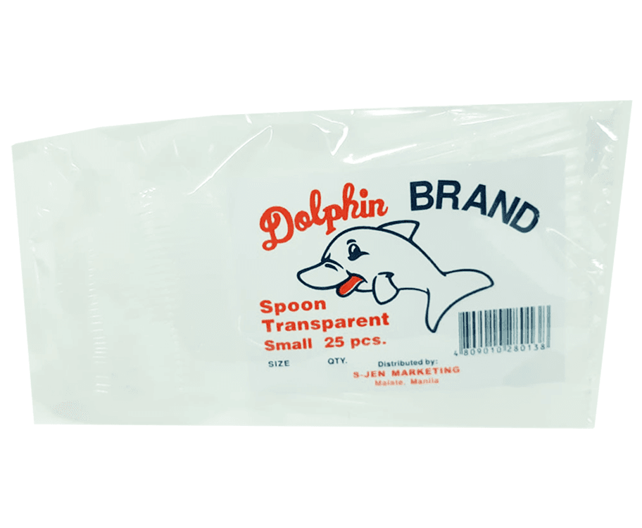 Dolphin Brand Spoon Transparent Small 25 Pieces