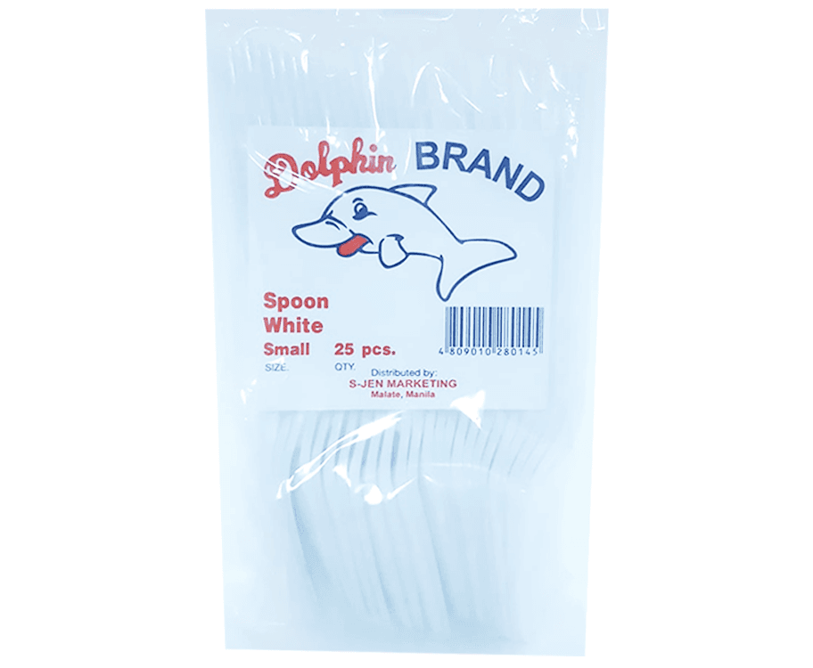 Dolphin Brand Spoon White Small 25 Pieces