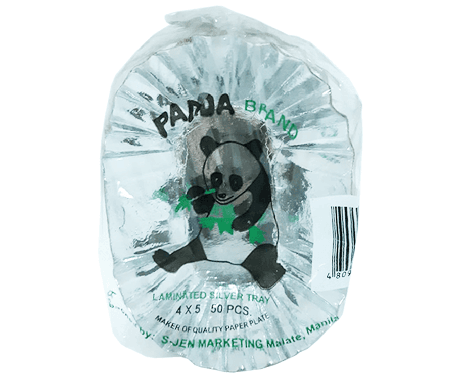 Panda Brand Laminated Silver Tray 4x5 50 Pieces