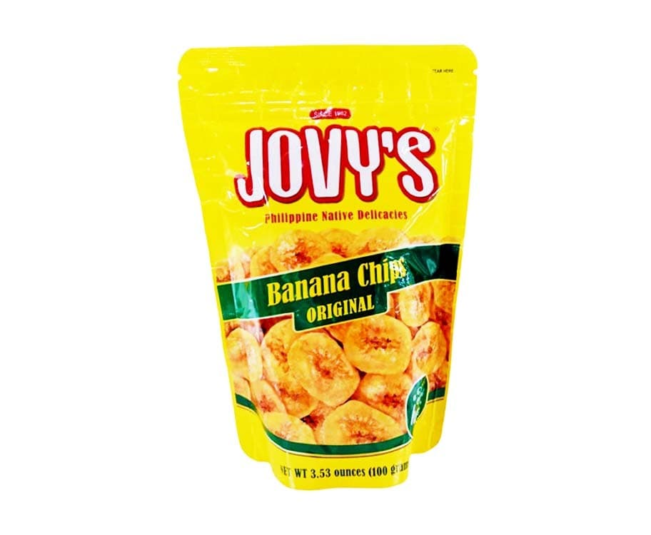 Jovy's Philippine Native Delicacies Banana Chips Original 100g