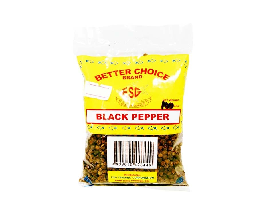 ESG Better Choice Brand Black Pepper Whole 100g