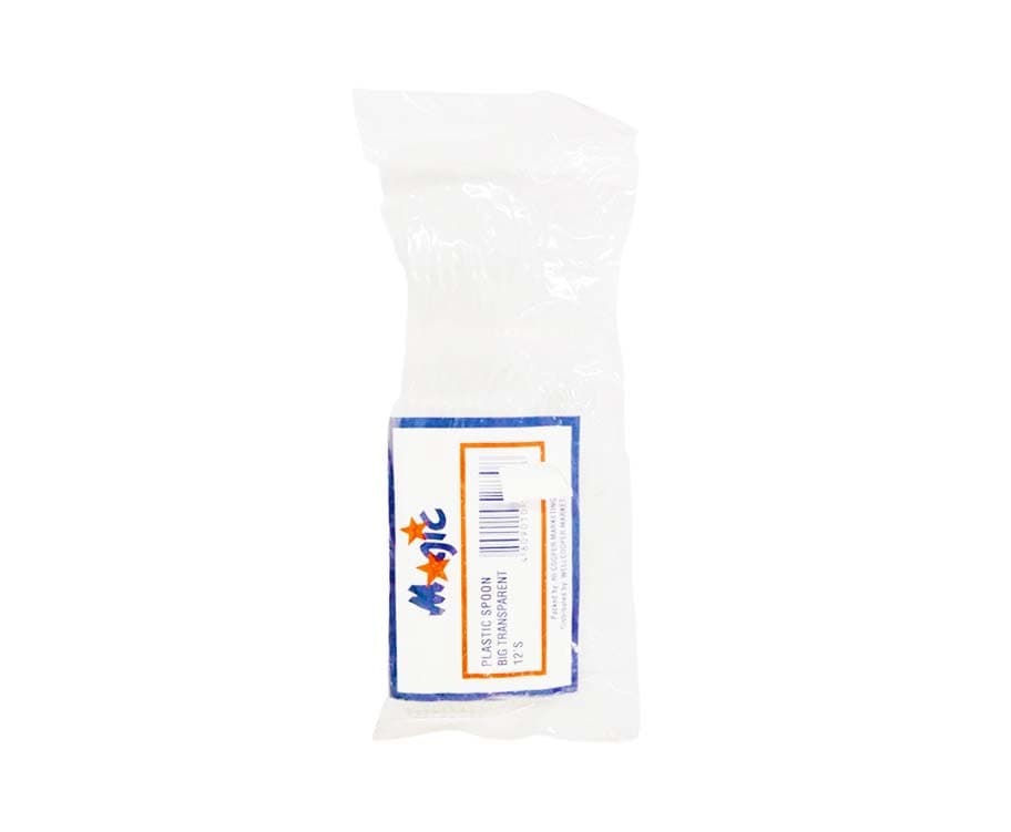 Magic Plastic Spoon Big Transparent 12 Pieces