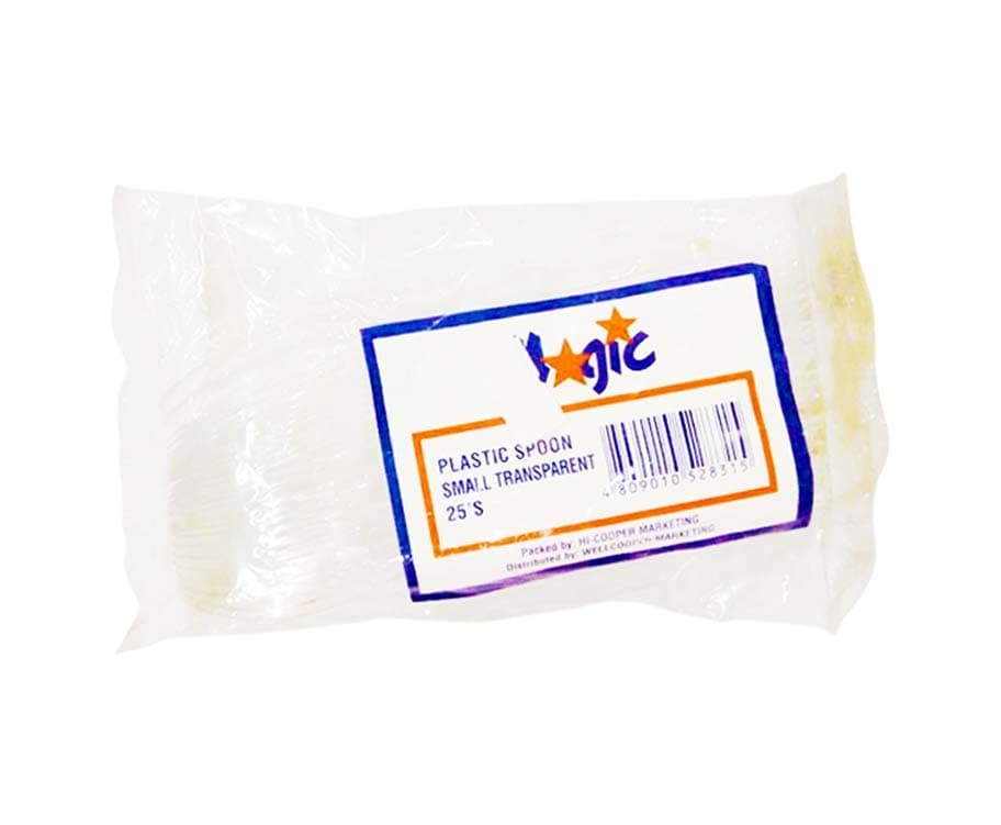 Magic Plastic Spoon Small Transparent 25 Pieces