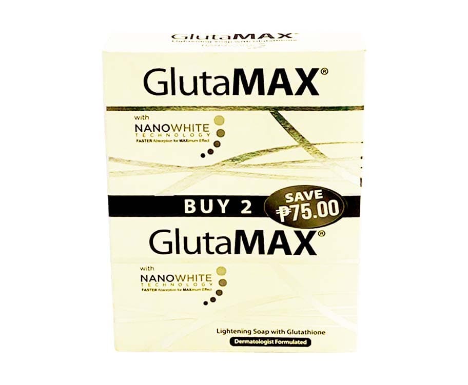 GlutaMAX with NanoWhite Technology Lightening Soap with Glutathione (2 Packs x 135g)