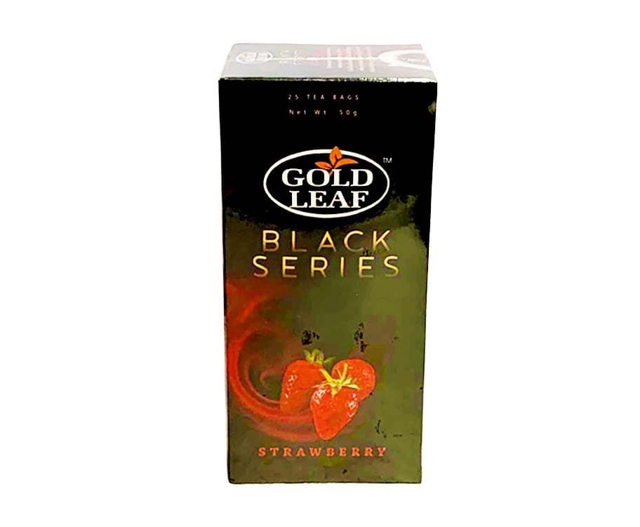 Gold Leaf Black Series Strawberry 25 Tea Bags 50g