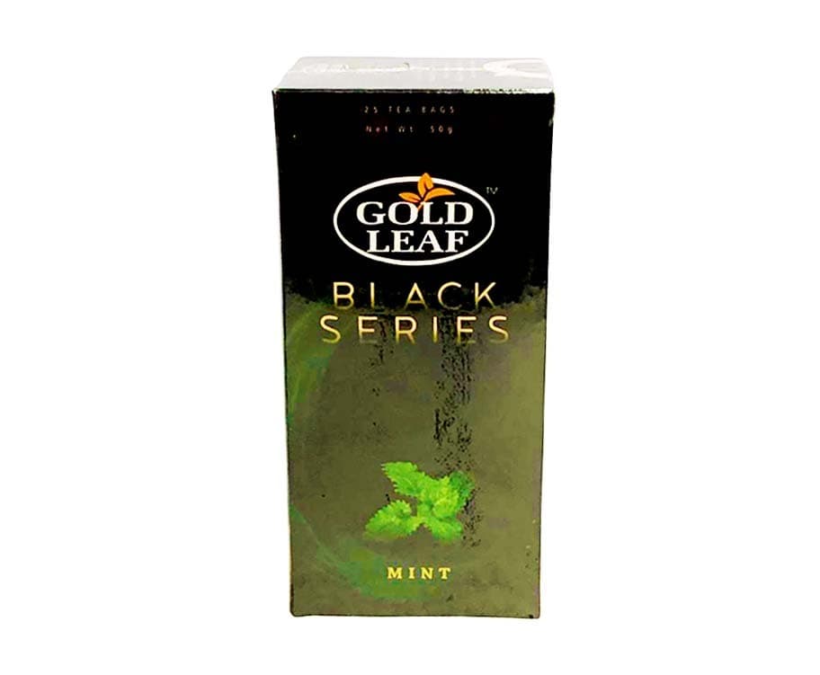 Gold Leaf Black Series Mint 25 Tea Bags 50g