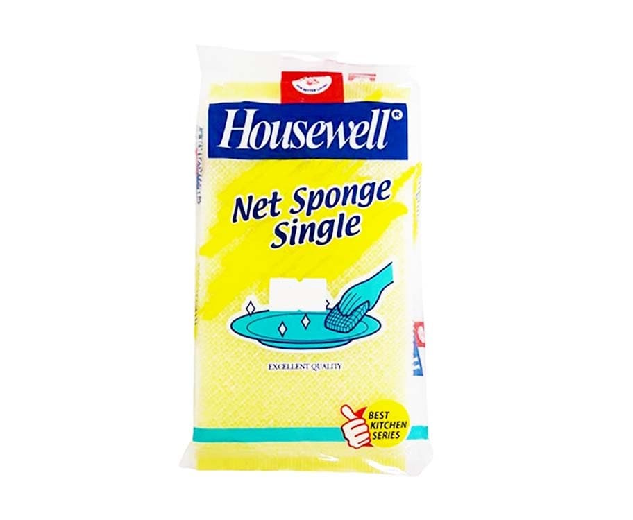 Housewell Net Sponge Single 80mm x 150mm x 20mm