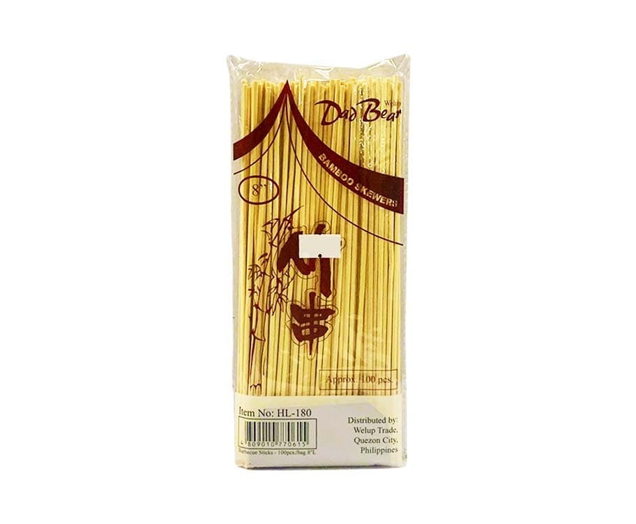Housewell Welup Dad Bear Bamboo Skewers 8" Approx. 100 Pieces