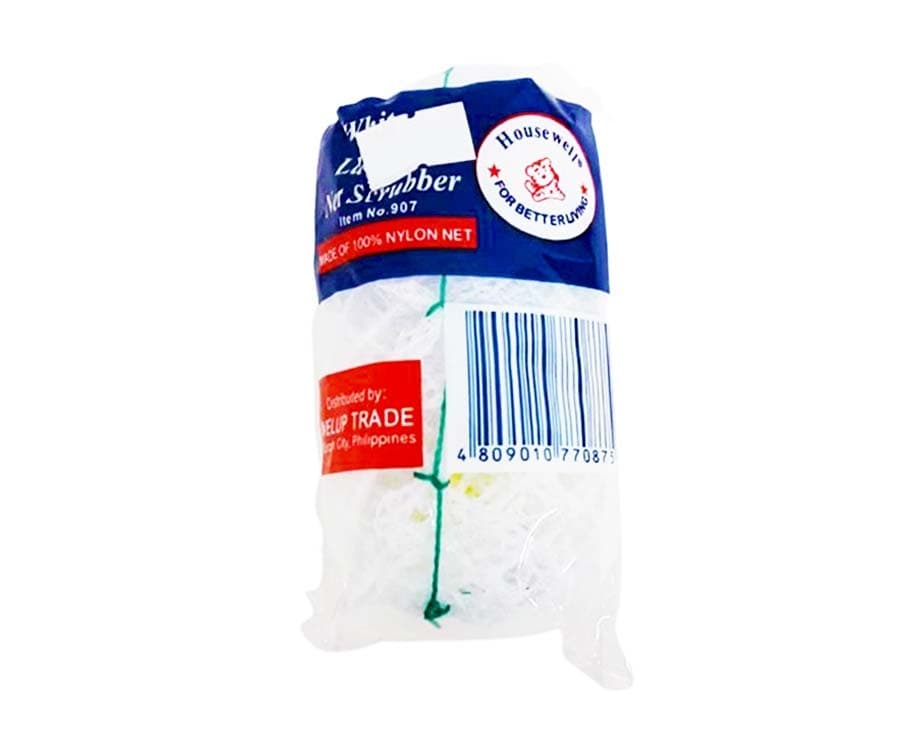 Housewell White Laundry Net Scrubber