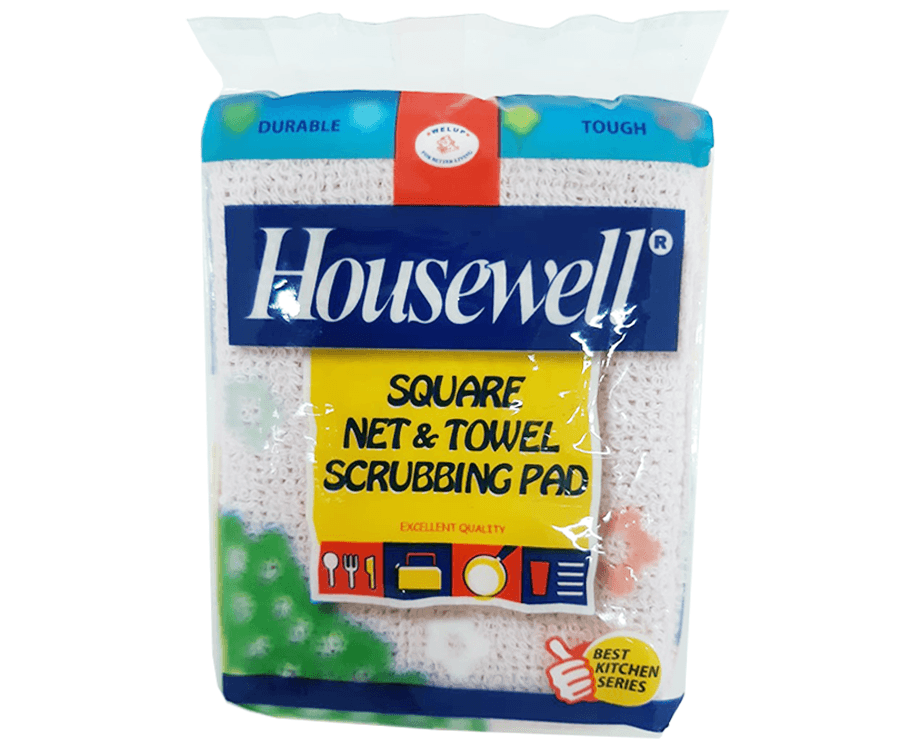Housewell Square Net & Towel Scrubbing Pad