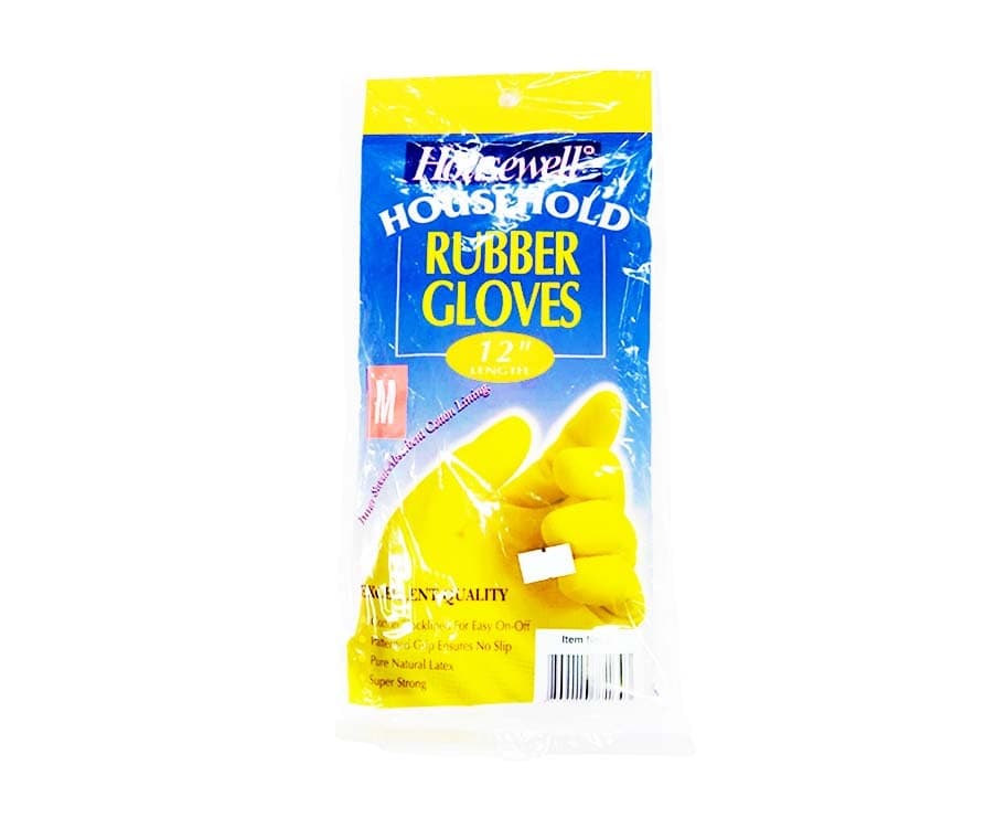 Housewell Household Rubber Gloves 12" Length Medium