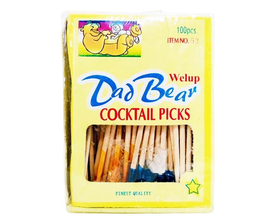 Welup Dad Bear Cocktail Picks 100 Pieces