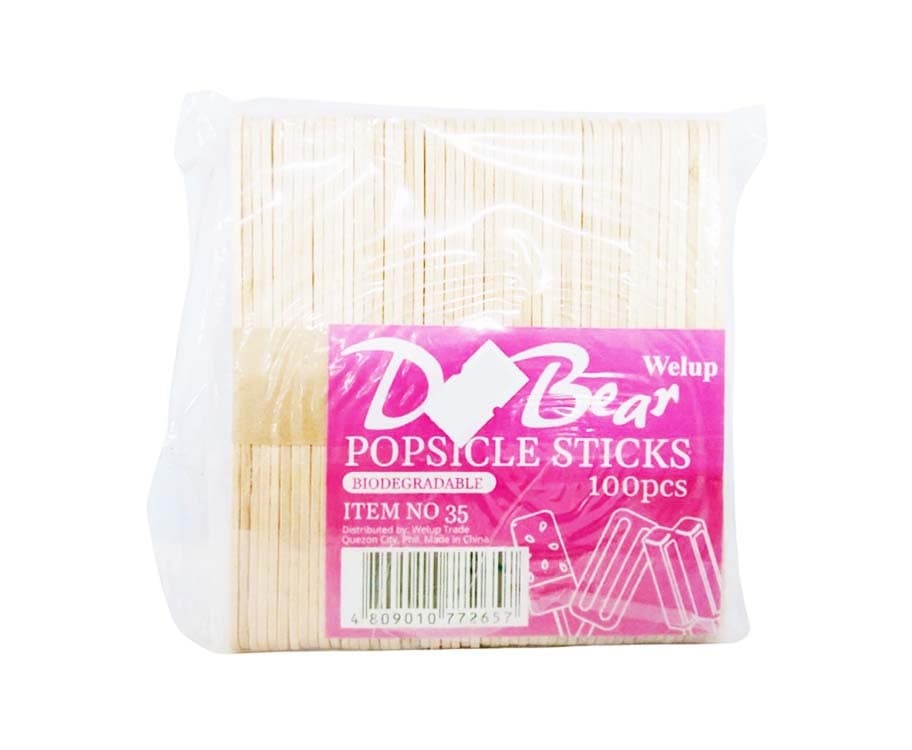 Welup Dad Bear Biodegradable Popsicle Sticks 100 Pieces