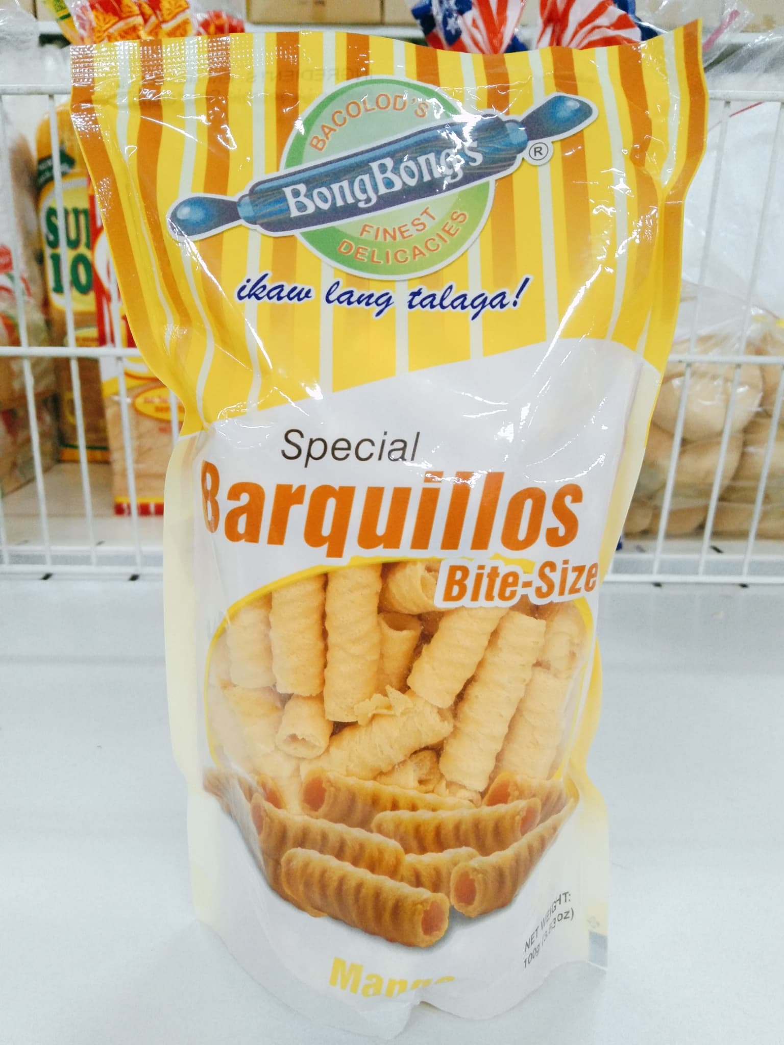 BongBong's Special Barquillos Bite-Size Mango Flavor 100g