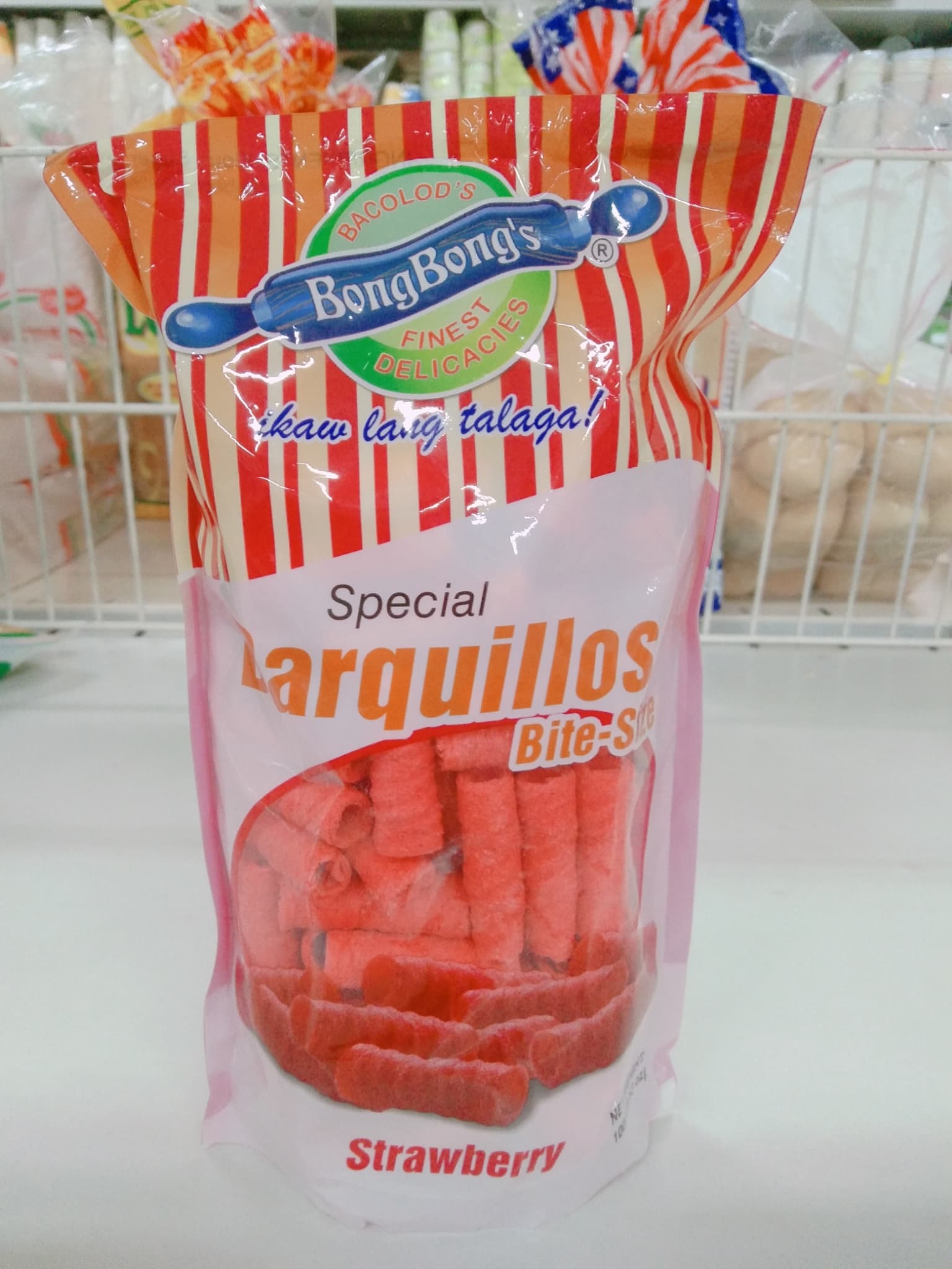 BongBong's Special Barquillos Bite-Size Strawberry Flavor 100g