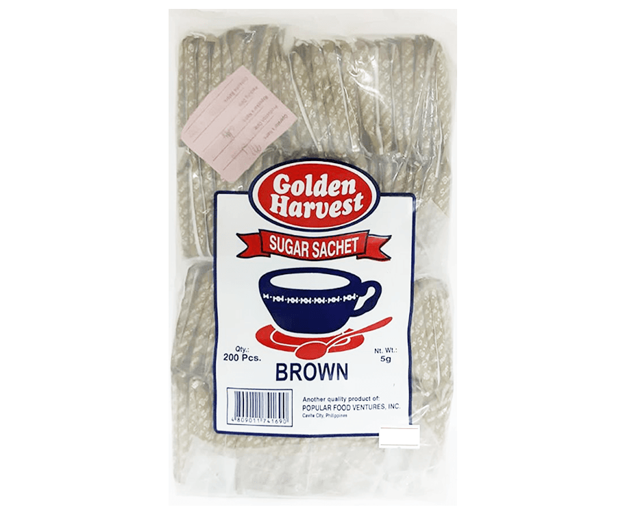 Golden Harvest Sugar Sachet Brown (200 Packs x 5g)