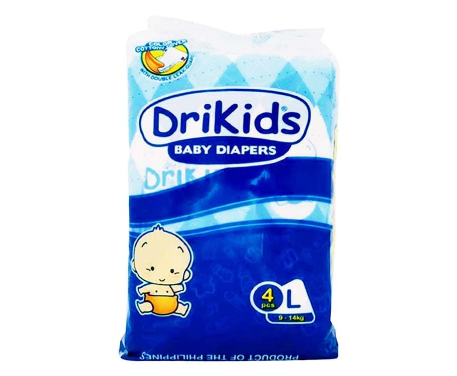 DriKids Baby Diapers 4 Pieces Large 9-14kg