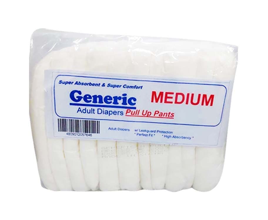 Generic Adult Diapers Pull Up Pants Medium 10 Pieces