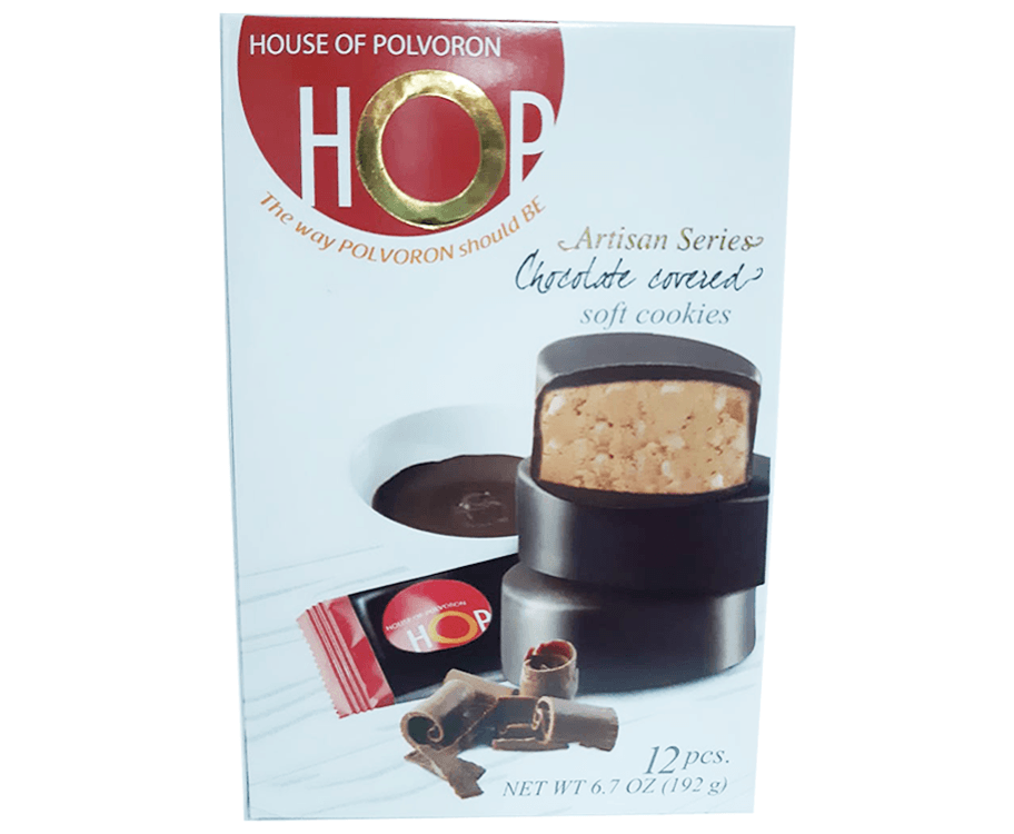 House of Polvoron Artisan Series Chocolate Covered Soft Cookies (12 Packs x 16g)