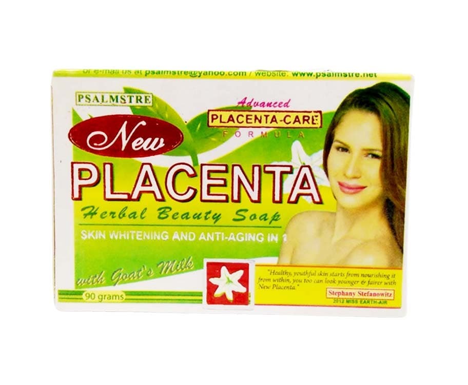 New Placenta Herbal Beauty Soap Skin Whitening and Anti-Aging With Goat's Milk 90g