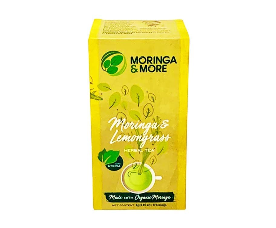 Moringa & More Moringa & Lemongrass Herbal Tea with Stevia (12 Tea Bags x 2g)