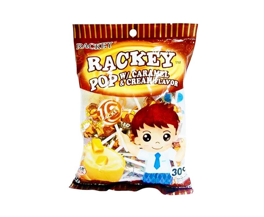 Rackey Pop with Caramel & Cream Flavor 30 Pieces 231g