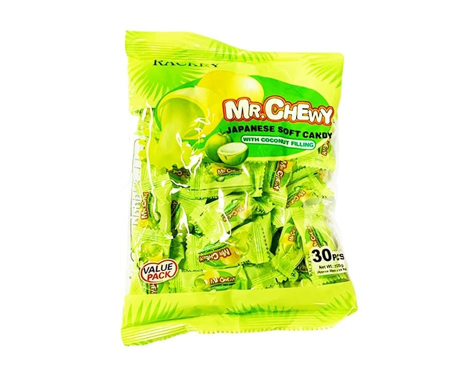 Rackey Mr. Chewy Japanese Soft Candy with Coconut Filling Value Pack Approx. 30 Pieces 135g