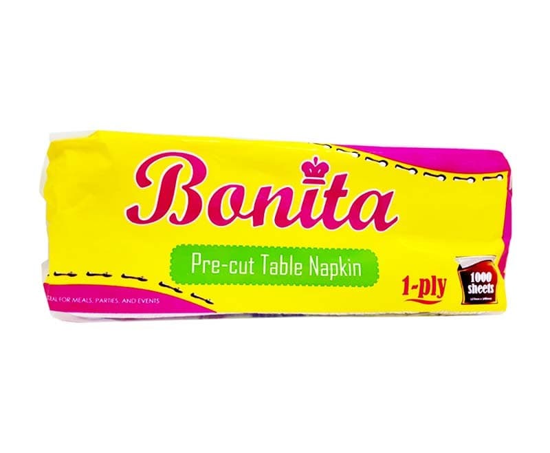 Bonita Pre-cut Table Napkin 1-Ply 1000 Sheets