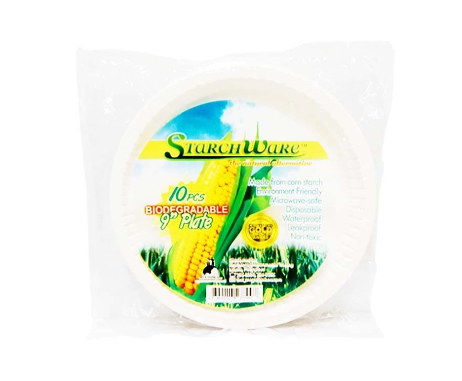 StarchWare Biodegradable Plate 9" 10 Pieces