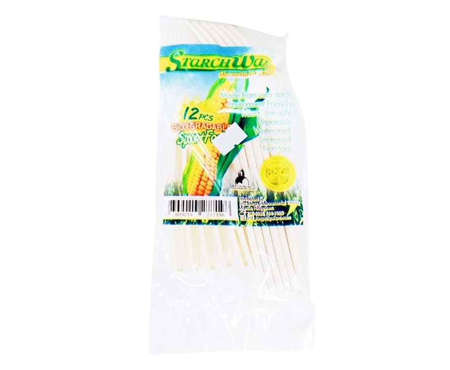StarchWare Biodegradable Spoon + Fork 12 Pieces