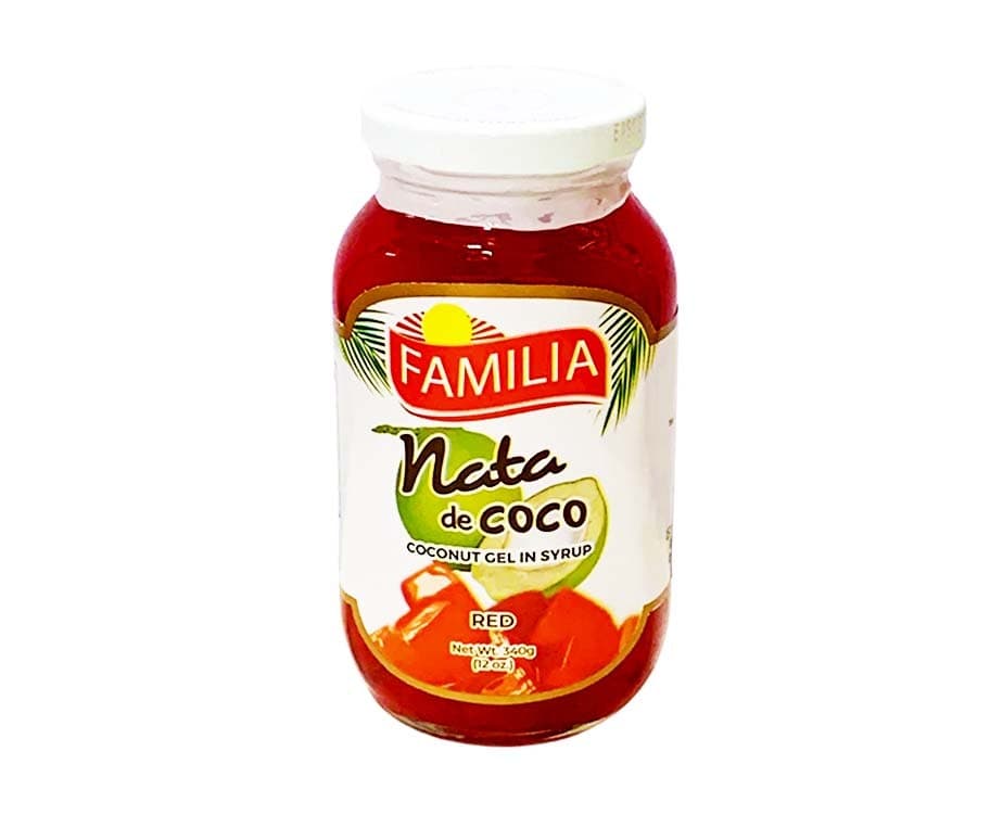 Familia Nata de Coco Coconut Gel in Syrup Red 12oz (340g)