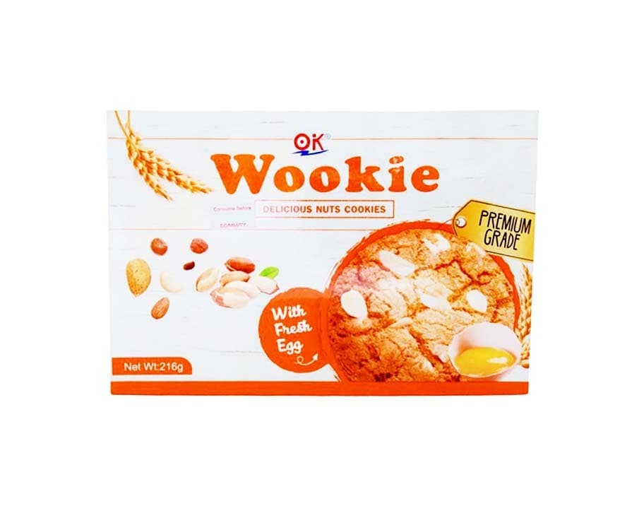 O.K. Wookie Delicious Nuts Cookies with Fresh Egg 216g