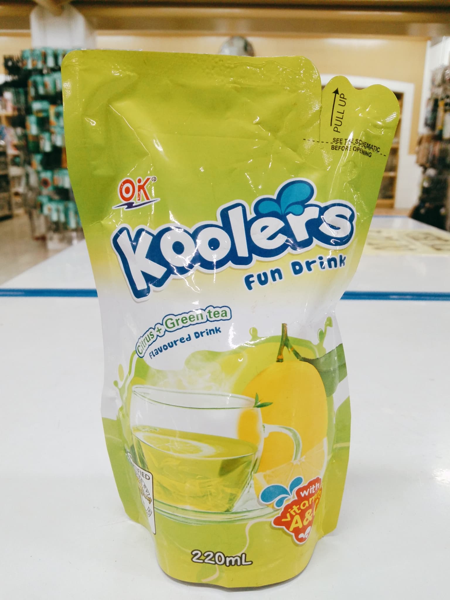 OK Koolers Fun Drink Citrus + Green Flavoured Drink 220ml