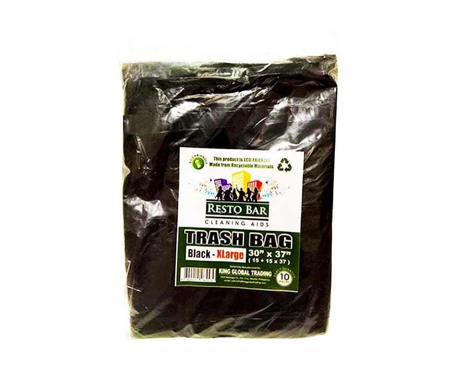Resto Bar Trash Bag Black XL 30" x 37" (15 x 15 x 37) 10 Pieces