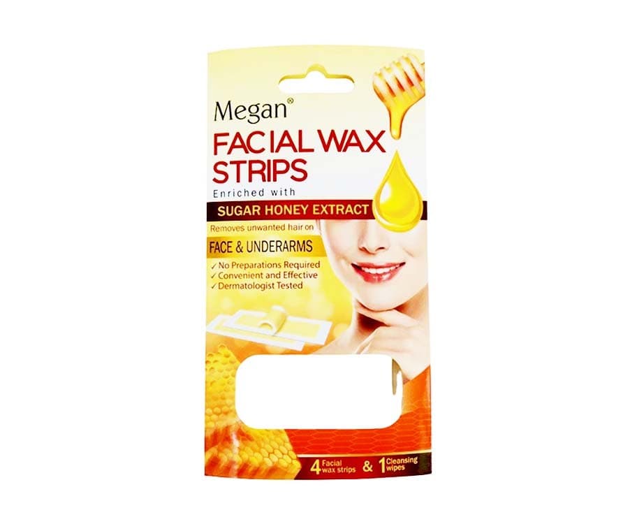 Megan Facial Wax Strips 4 Facial Wax Strips & 1 Cleansing Wipes